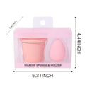 BATENG Non-latex Makeup Sponges With Coffe Cup Storage | Foundation Concealer Applicator Sponge Heart Shaped Durable Sponge Material Soft
