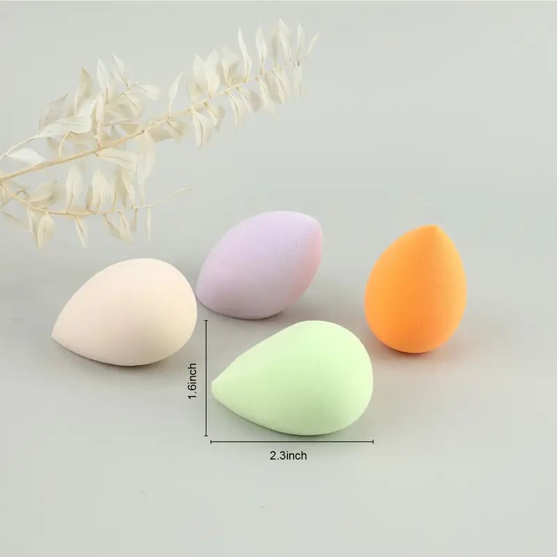 4pcs Makeup Sponges With Storage Box Makeup Sponges For Blending Liquid Foundations | Powders And Creams | Flawless | Professional Streak