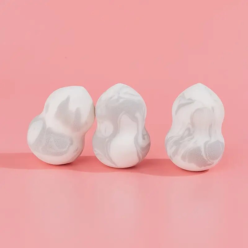 Marble Makeup Sponge | Latex-Free Microfiber Blending Sponge For Foundation | Creams And Powders | Makeup Tool For Men And Women 4pcs