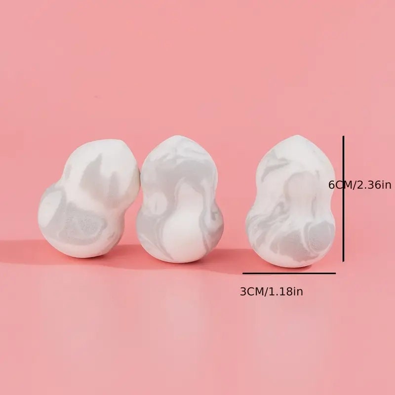 Marble Makeup Sponge | Latex-Free Microfiber Blending Sponge For Foundation | Creams And Powders | Makeup Tool For Men And Women 4pcs