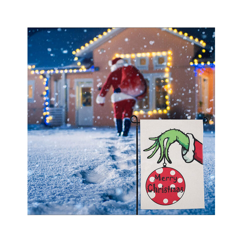 ROCWOHO Merry Christmas Garden Flag Vertical Double Sided Merry Christmas Winter Farmhouse Holiday Party