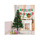 Feliz Navidad Banner Christmas | Red Green Glitter Mexican Spanish Christmas Banner | Christmas Garland | Feliz Navidad Decorations for Home