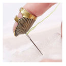 4 Piece Sewing Thimble | Copper & Metal Sewing Thimble Finger Protector | Adjustable Finger Protection Ring