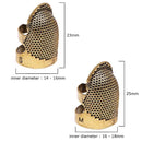 4 Pack Sewing Thimble Finger Protectors | Adjustable Metal Finger Protector | Sewing Needles