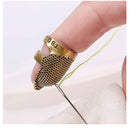 4 Pack Sewing Thimble Finger Protectors | Adjustable Metal Finger Protector | Sewing Needles