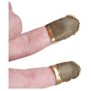 4 Pack Sewing Thimble Finger Protectors | Adjustable Metal Finger Protector | Sewing Needles