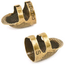 4 Pack Sewing Thimble Finger Protectors | Adjustable Metal Finger Protector | Sewing Needles