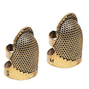 4 Pack Sewing Thimble Finger Protectors | Adjustable Metal Finger Protector | Sewing Needles