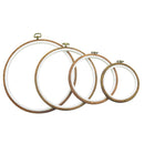 Celley Embroidery Hoop Frames | Vintage imitated wood design | Sizes from 5.5 inches to 10.2 inches | 4 pieces