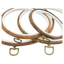 Celley Embroidery Hoop Frames | Vintage imitated wood design | Sizes from 5.5 inches to 10.2 inches | 4 pieces