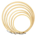 Fallen | 6 Piece Embroidery Hoop Set | Bamboo Circle Cross Stitch Hoop Ring