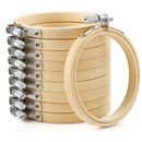 Pllieay 10 4 Inch Round Hoops For Embroidery | Bamboo Circle | Cross Stitch Hoop Rings For Craft Sewing