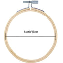 Pllieay 6 Pieces 6 Inch/15 cm Round Embroidery Hoops Bamboo Circle Cross Stitch Hoop Rings For Sewing Craft