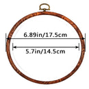 Erlvery DaMain 3 Pieces 6 Inch Round Embroidered Hoops Bulk Imitated Wood Circle Cross Stitch Hoop Ring
