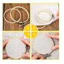 Pllieay 10 4 Inch Round Hoops For Embroidery | Bamboo Circle | Cross Stitch Hoop Rings For Craft Sewing