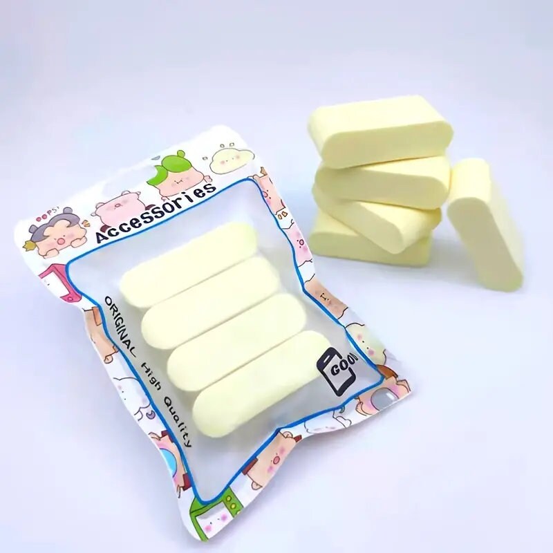 Makeup Puff Foundation Concealer Liquid Powder Blending Cheese Strips Shaped Soft Cosmetic Sponges