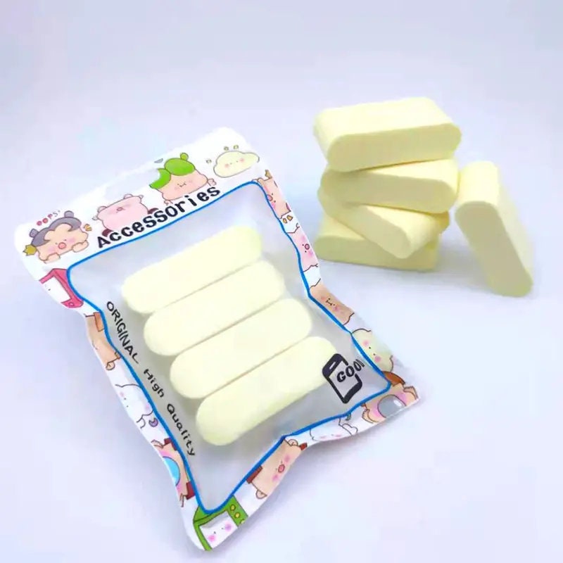 Makeup Puff Foundation Concealer Liquid Powder Blending Cheese Strips Shaped Soft Cosmetic Sponges