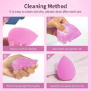 5Pcs Makeup Sponge Set | Foundation Blending Beauty Sponge | Pink Makeup Sponges | Flawless For Liquid Cream And Powder