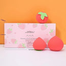 Fruit Puff Set Of 3 Pieces | Strawberry Puff Gift Set | Suitable For Foundation And Makeup Puffs | Creams | Powders | Concealers