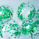 12pcs 12inch/30.5cm Green Sequin Latex Decoration Balloons For Birthday Family Party Wedding Party Baby Shower Decoration Supplies