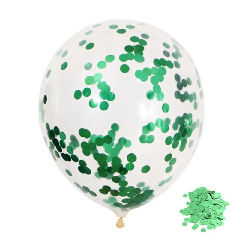 12pcs 12inch/30.5cm Green Sequin Latex Decoration Balloons For Birthday Family Party Wedding Party Baby Shower Decoration Supplies