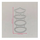 1Pc Oval Cup Frame Metal Cutting Dies Stencil | Art Paper Embossing Dies Stencil For Card Making