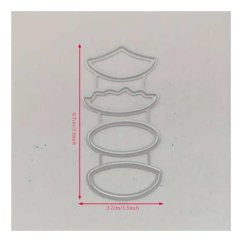 1Pc Oval Cup Frame Metal Cutting Dies Stencil | Art Paper Embossing Dies Stencil For Card Making