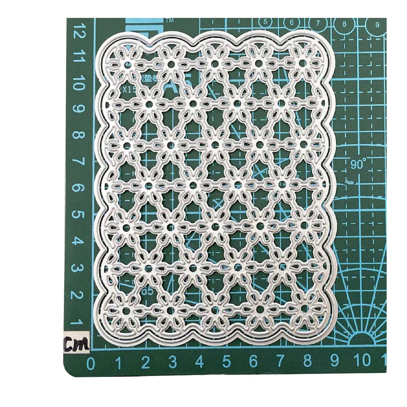 1Pc Lace Square Frame Metal Cutting Dies Stencil Background For DIY