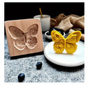 1 Piece | Wooden Cookie Cutters | With 3D Love And Butterflies Relief Carved Patterns