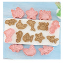 Sea Life Cookie Cutter Set Of 8 | 8 Cartoon Plastic Cookie Cutters