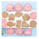 Sea Life Cookie Cutter Set Of 8 | 8 Cartoon Plastic Cookie Cutters