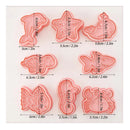 Sea Life Cookie Cutter Set Of 8 | 8 Cartoon Plastic Cookie Cutters