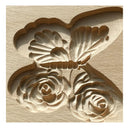 1 Piece | Wooden Cookie Cutters | With 3D Love And Butterflies Relief Carved Patterns