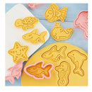 Sea Life Cookie Cutter Set Of 8 | 8 Cartoon Plastic Cookie Cutters