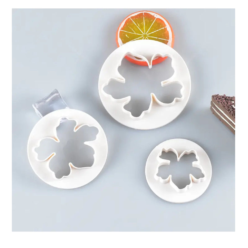 3 Pieces | Hawaiian Flower Fondant Cutters | Cookie cutters
