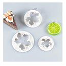 3 Pieces | Hawaiian Flower Fondant Cutters | Cookie cutters