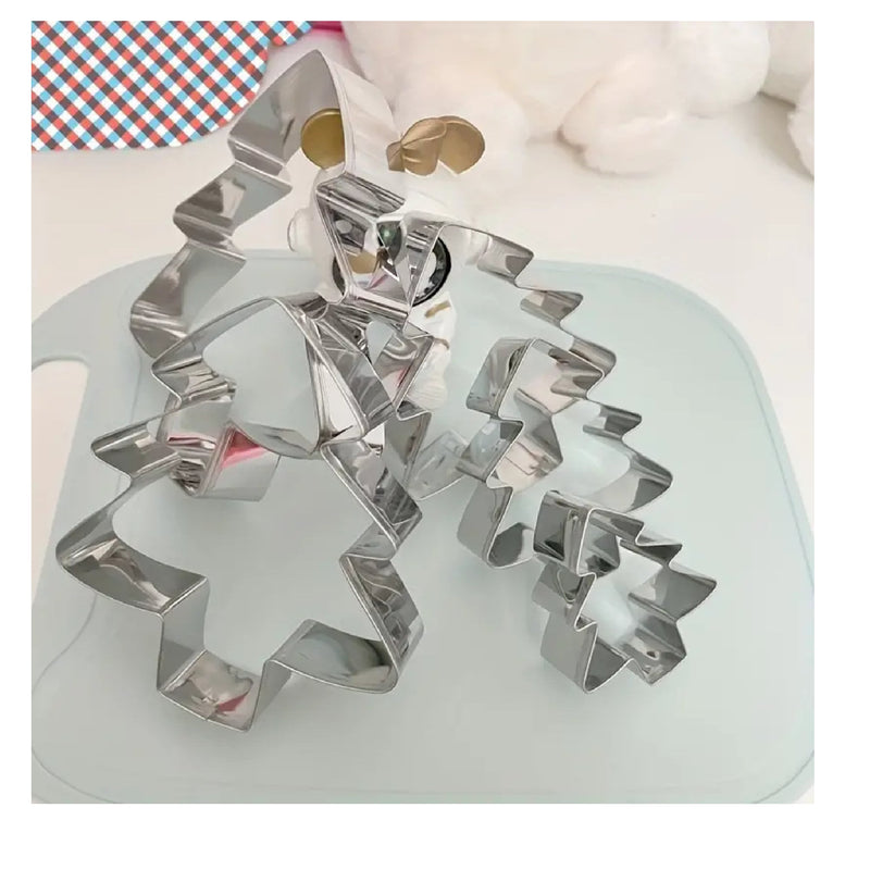 5Pcs | Christmas Tree Cookie Cutters | Stainless Steel Candy Mold