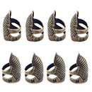 Sewing Thimbles | Luckkyme 8 pieces | Copper Finger Protector | Metal Sewing Thimble