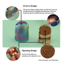 6 Piece Sewing Thimble | Adjustable Metal Thimble Rings and Leather Coin Finger Protectors