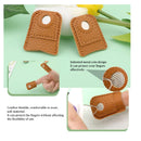 6 Piece Sewing Thimble | Adjustable Metal Thimble Rings and Leather Coin Finger Protectors