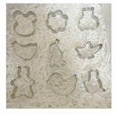 12 Pieces | Cartoon Animal Cookie Cutters | Stainless Steel Candy Molds