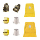 8 Sewing Thimbles | Finger Protector | Metal Bronze Adjustable Thimble | Sewing Thimble Rings