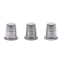 Dophee 3pcs Silver Finger Thimble Tailor Sewing Pin Needle Grip Hand Shield Protector