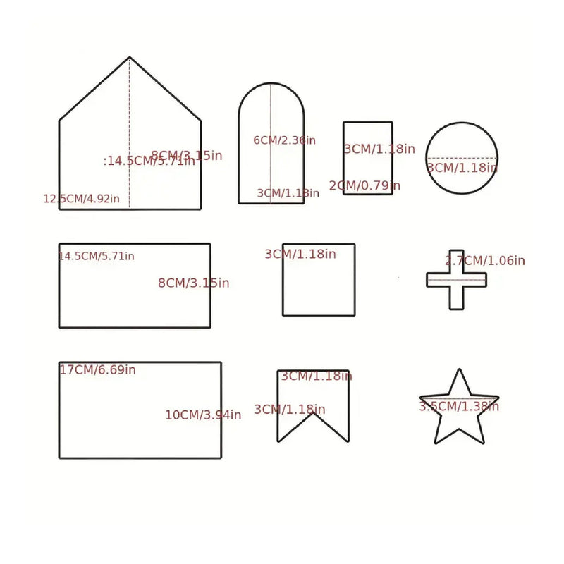 10 pcs | Stainless Steel Christmas Cookie Cutters