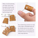 8 Sewing Thimbles + 30 Sewing Needles | Finger Protector | Metallic Bronze Adjustable Thimble