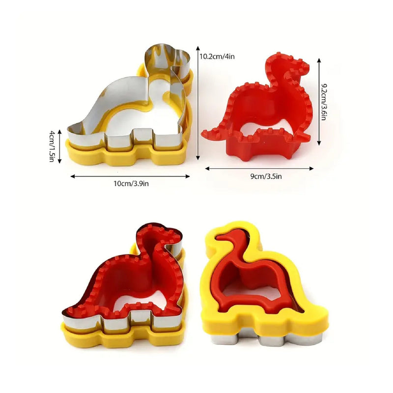 2 Pieces, Dinosaur Cookie Cutters