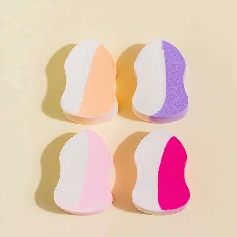 4pcs Makeup Sponge Mixed Color Multifunctional Beauty Tool Suitable For Gifts | Parties And Daily Use