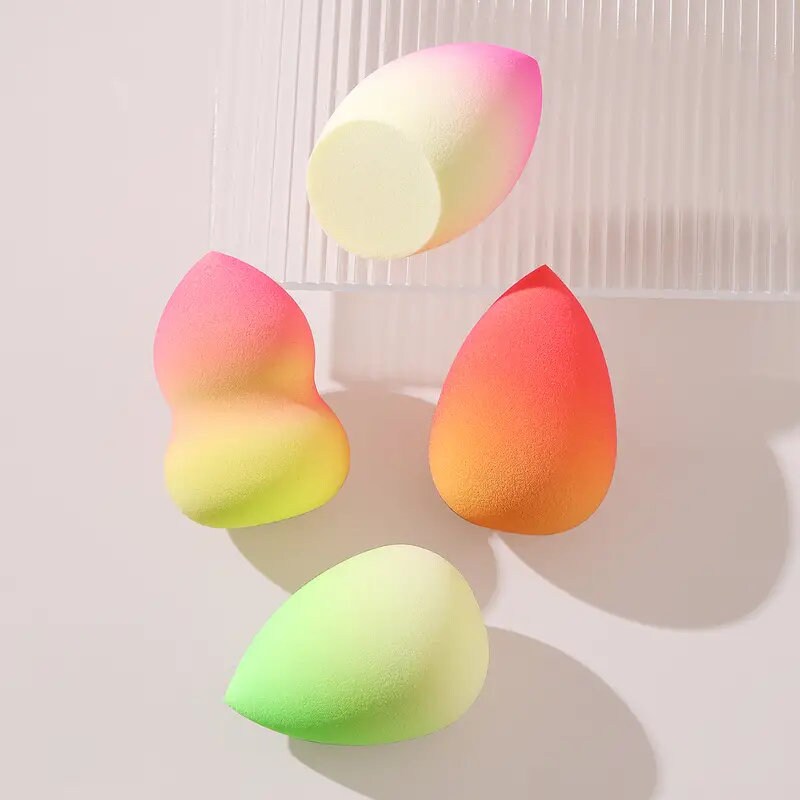 4PC Beauty Make Up Puff Blender Foundation Sponge Teardrop Eggs Soft Beauty Egg Cosmetic Puff Makeup Sponge Cushion Sponge