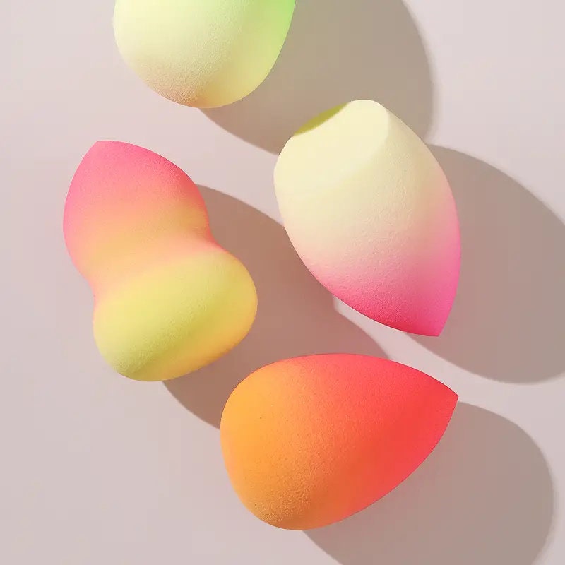 4PC Beauty Make Up Puff Blender Foundation Sponge Teardrop Eggs Soft Beauty Egg Cosmetic Puff Makeup Sponge Cushion Sponge
