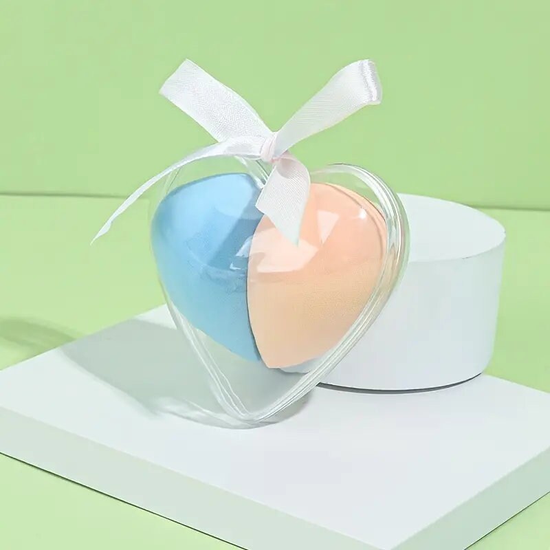 BATENG Heart-Shaped Egg Foundation Soft Makeup Beauty Tools Sponge Set Accessories Powder Puff Dry Wet Dual-Use